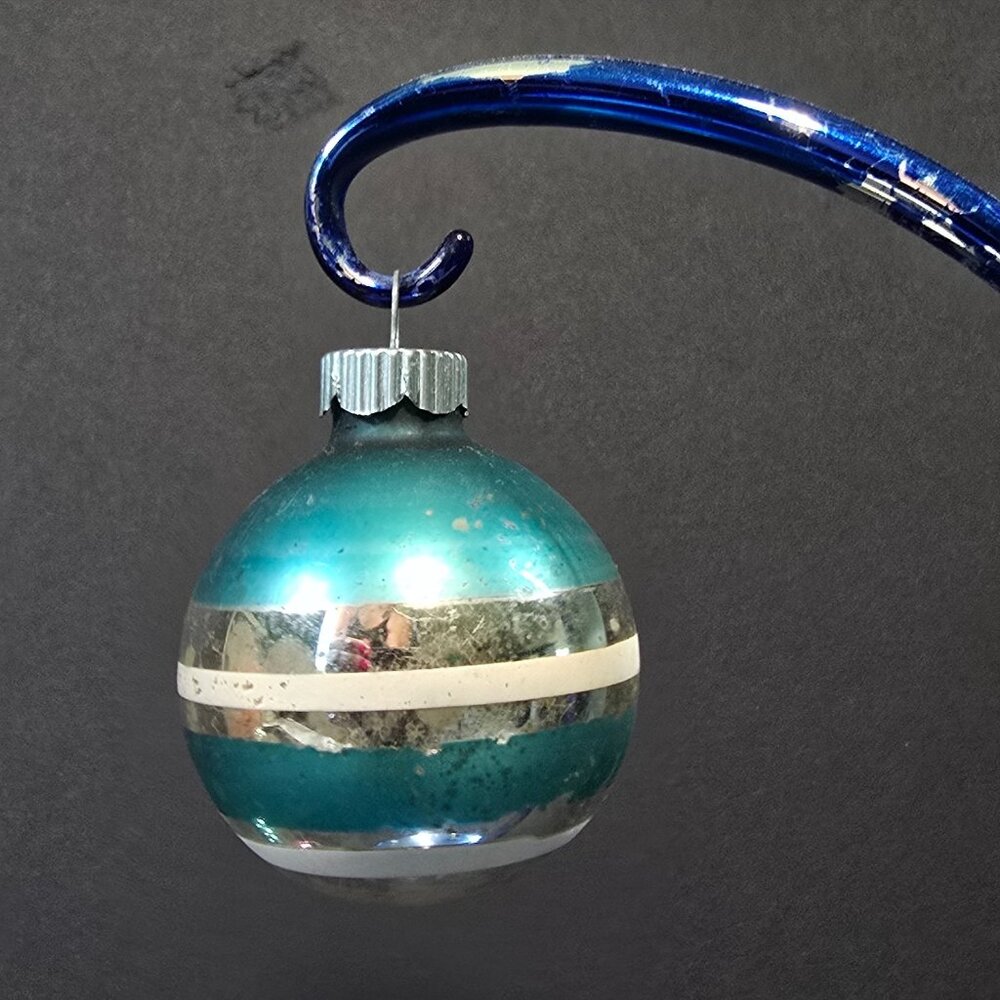 Vintage Shiny Brite Glass Christmas Ornaments Lot of 14 Mixed Colors Pattern - Picture 10 of 16
